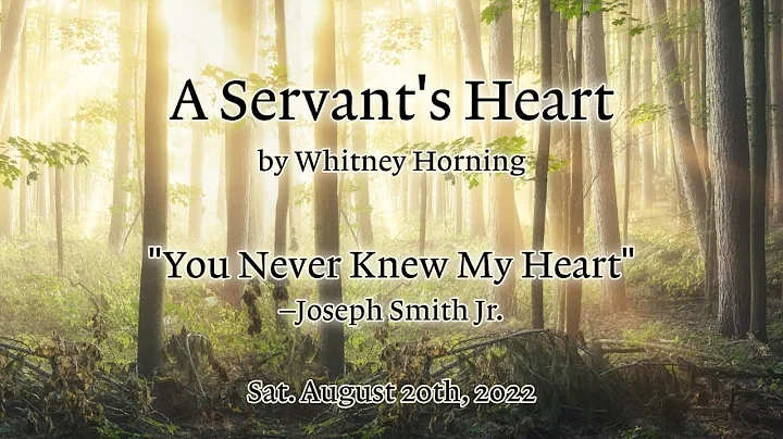 A Servant's Heart - a talk by Whitney Horning