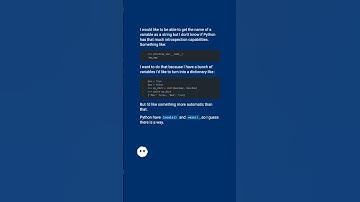 Simpler way to create dictionary of separate variables? #shorts