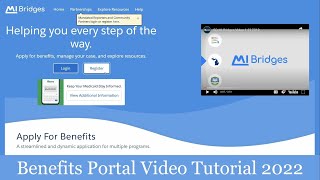 Michigan MI Bridges Online Benefits Application Instruction Video - Nov 13, 2022 screenshot 1
