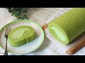 抹茶蛋糕卷 如何做出完美不开裂的毛巾卷 Matcha Green Tea Swiss Cake Roll