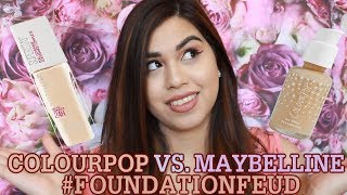 Maybelline Superstay VS. Colourpop No Filter Foundation: Which is BETTER? | #FoundationFeud