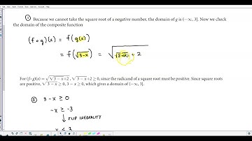 Math 10 3.4 Example 9 Finding the Domain of a Composite Function Involving Radicals