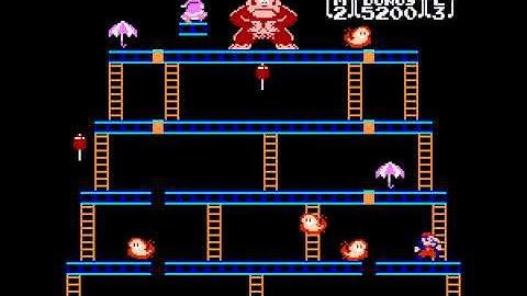 Donkey Kong (NES / Nintendo) - NES Remix Netplay Tournament: Davideo7 (P1) vs SUX2BU (P2)