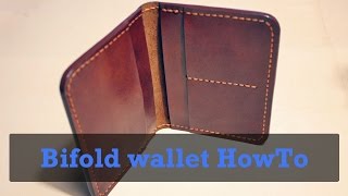 Как сделать кожаный складной кошелёк Bifold leather wallet HowTo