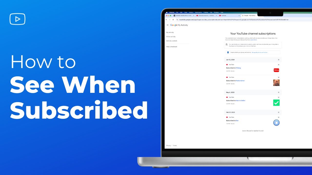 How To See How Long You've Been Subscribed To Someone on YouTube - YouTube