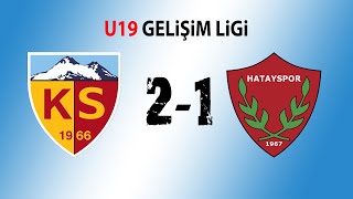 U19 Li̇gi̇ Kayseri̇spor-Hatayspor 2-1
