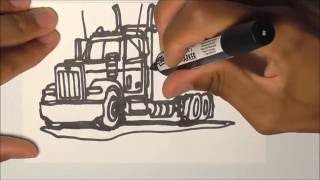 DRAWING TRUCKS!!! Peterbilt 379