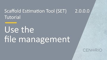 Scaffold Estimation Tool (SET) | File Management