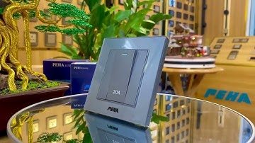 BỘ CÔNG TẮC  CÔNG SUẤT 20A KÍNH CƯỜNG LỰC AURA KOMBI 86 GRAY