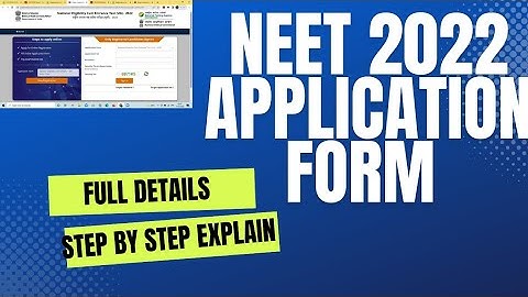 NEET 2022 Online Form Kaise Bhare | How to Fill NEET Application Form 2022.