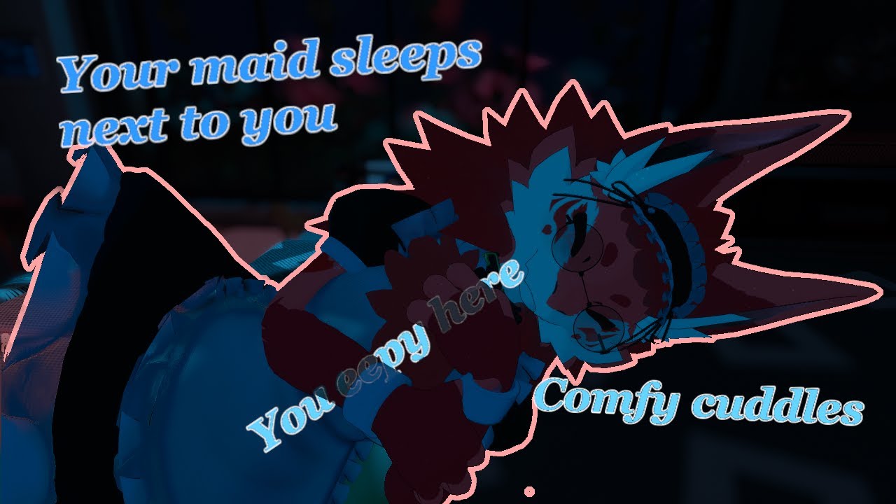 [FURRY ASMR] Sleepy Yuko maid gives you head pats while you sleep MFM (Kisses, cuddling, brushing)