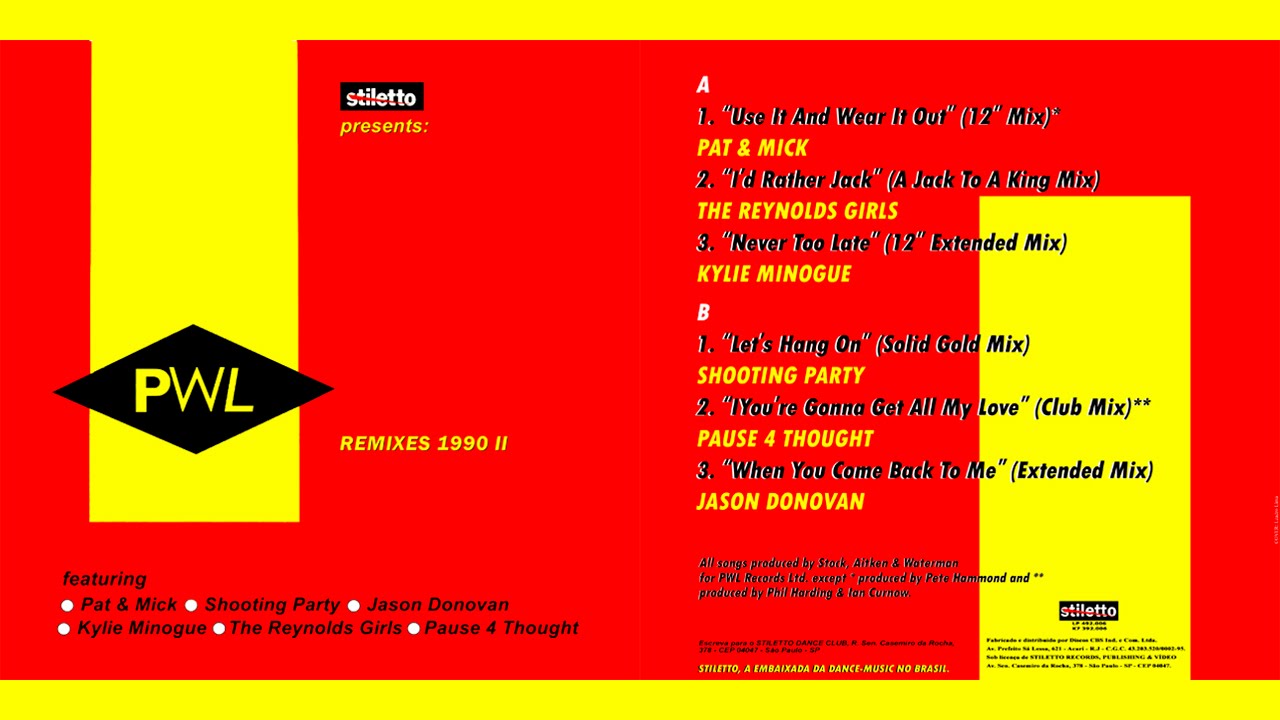 Stiletto - PWL Remixes 1990 - Vol. 2 - YouTube