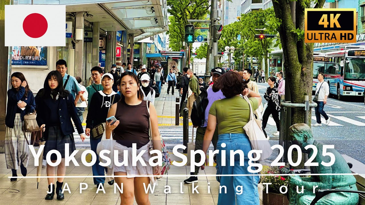 【4K Japan Walk】Yokosuka Weekend Bayside Area and Downtown, May 2025 | 4K HDR 60fps
