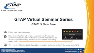GTAP 11 Data Base