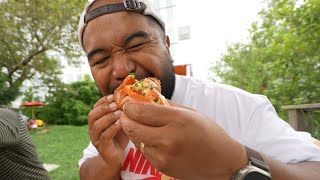 Fresh New England LOBSTER ROLL and FISH MAC sandwich at Dune Brother's Seafood in Rhode Island