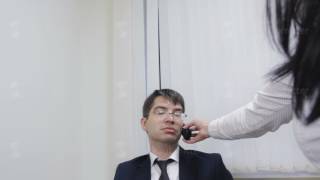 Businessman Trying To Answer The Call Using His Secretary