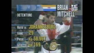 Brian Mitchell vs. Jackie Beard II. WBA World Junior Lightweight Title. Toscana, Italy. 1990.