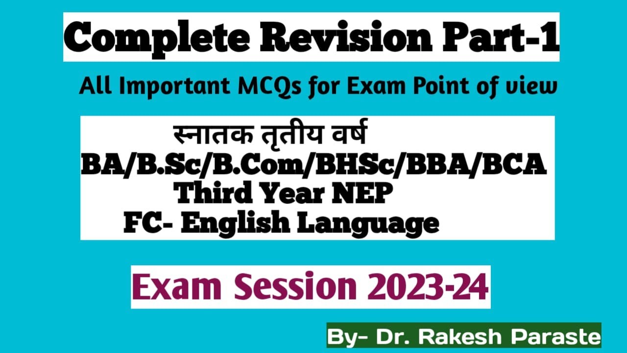 BA BSc B Com BBA BCA Third Year NEP FC English Language 2023 24 Ba bsc b com bba bca third year nep fc english language 2023 24
