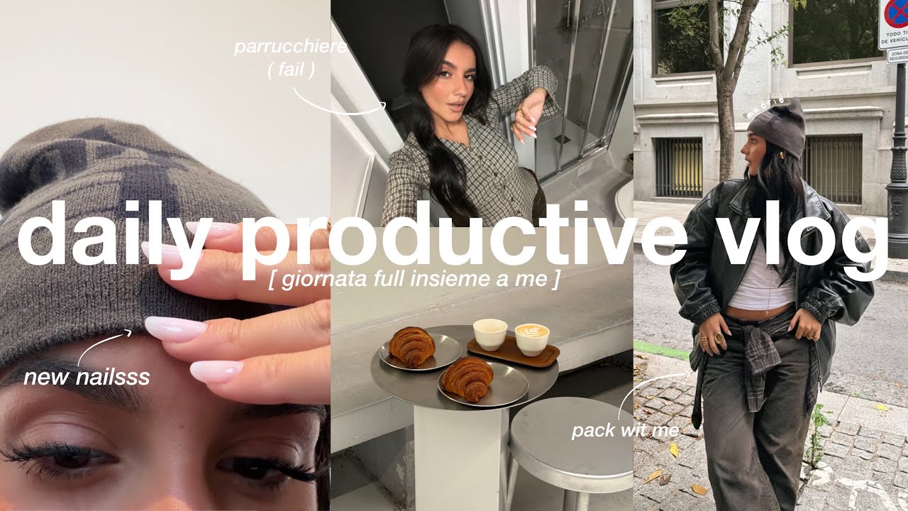 daily vlog  | new nails, estetista, parrucchiere ( fail ), corso di ballo, pack with me and more !!