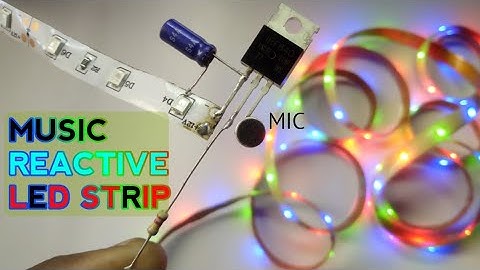 powerful music Reactive led strip using only one MOSFET | music reactive 12v led strip