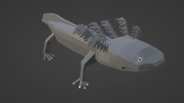 Axolotl Modeling In Blender 3.4.1 Timelpase