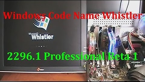 Microsoft Windows Whistler Professional [Build 2296.1 Beta 1]