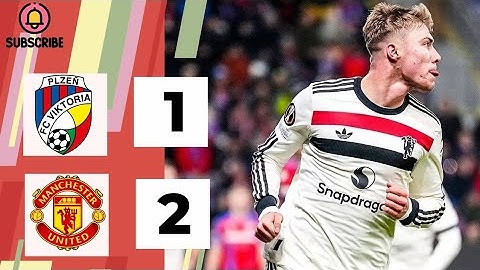 Viktoria Plzen 1-2 Manchester United | Hojlund scored brace to save United from embarrassing defeat