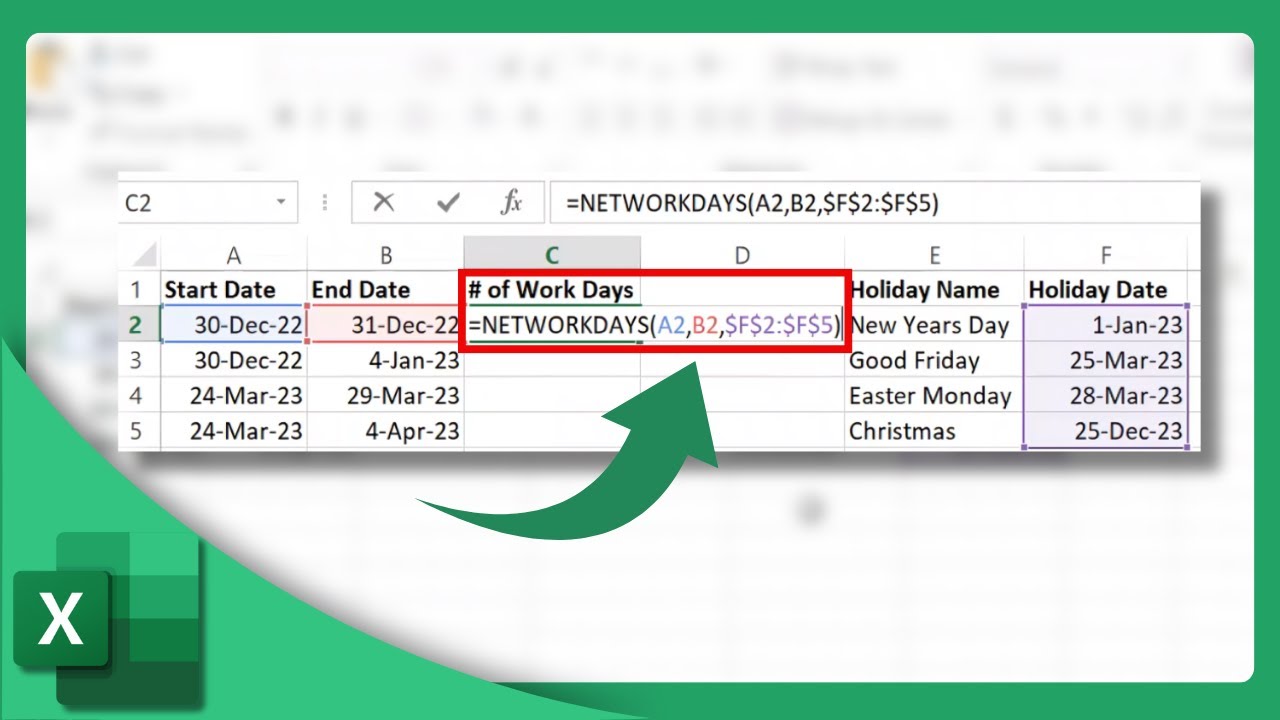 How To Use The NetworkDays Function In Excel Microsoft Excel Tutorial how-to-use-the-networkdays-function-in-excel-microsoft-excel-tutorial