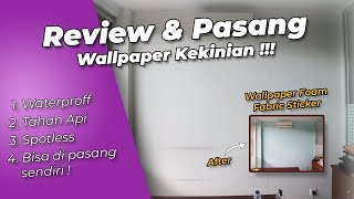 Wallpaper Dinding Bisa Pasang Sendiri & Tahan Air | WALLPAPER FOAM FABRIC STICKER | LINEN WALLPAPER screenshot 3