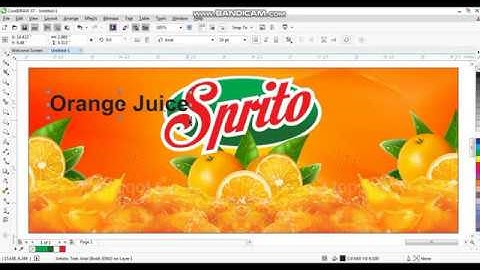 How to make Orange Juice Label design using coreldraw / CorelDraw X7 Tutorial Part 3 / Ahsan Sabri