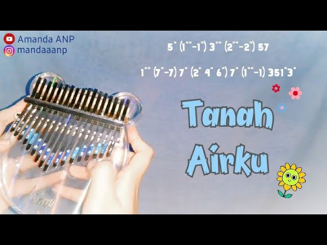 TANAH AIRKU - Ibu Sud (kalimba cover) not angka - YouTube