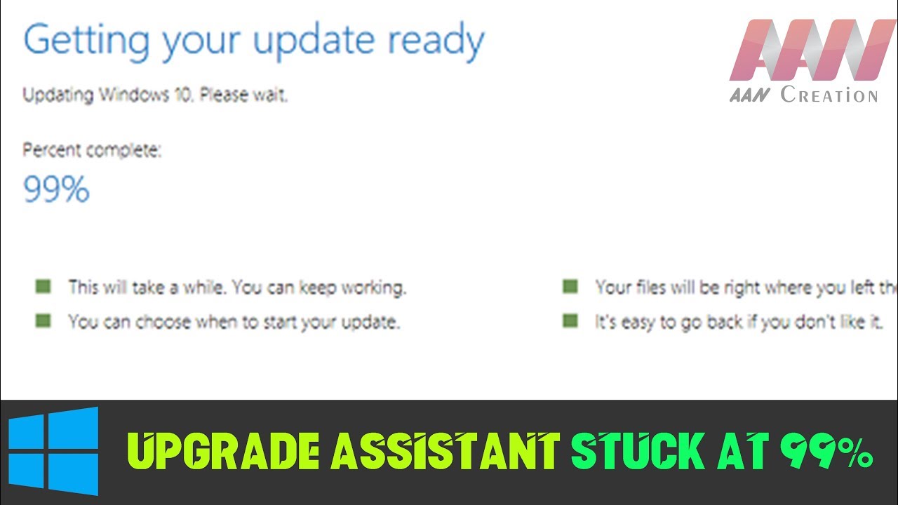 windows 10 upgrade assistant downloading windows 10 stuck