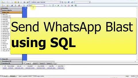 [WA-GW] Send Bulk / Blast WhatsApp using SQL