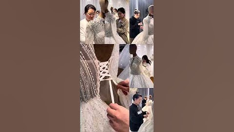 Amanda Novias hot model wedding dress quality check before shipping