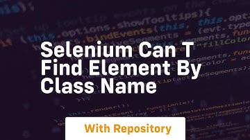 selenium can t find element by class name