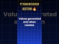 Python Interview Question 🔥 Lazy Evaluation in Python? | Performance Concept | SSLABS