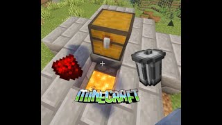 Simple Redstone Garbage Disposal Tutorial - Minecraft