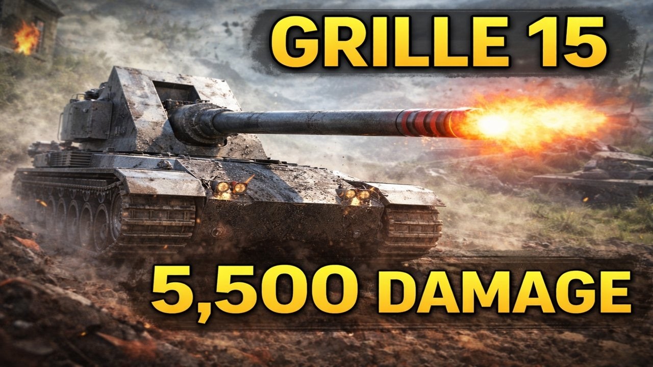 Grille 15 is INSANE in 2026 | 5.5K Damage Carry – WOT Blitz