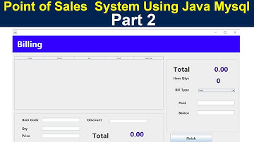 Point of Sales  System Using Java Mysql Part 2