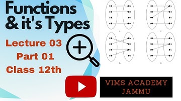 Functions II12TH II Lecture 03 II Part 01II MATHS II VIMSACADEMY II JEE (main + adv)/ NDA/CDS) II