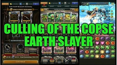 Legendary Game Of Heroes: Culling Of The Copse Event Gameplay/Team Testing (Earth Slayer)