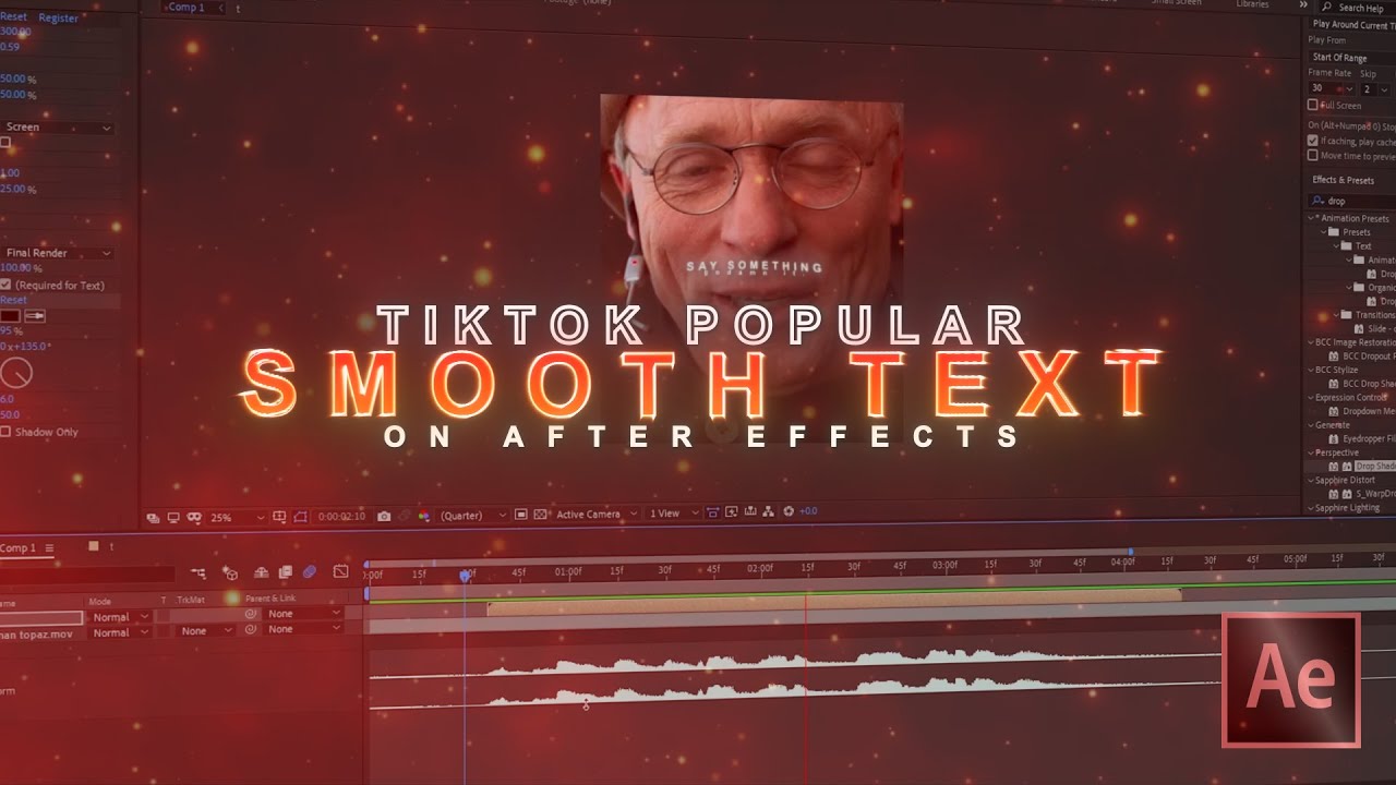 Smooth film style text tutorial on after effects - YouTube