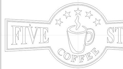 Vectric V10 Tutorials | Vector Drawing | Five Star Coffee Sign