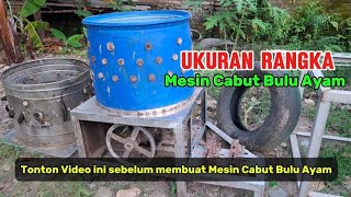 Dimensões da estrutura da máquina de depenar frango, ideal para quem deseja montar uma máquina de...