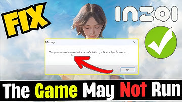 Fix inZOI Error The Game May Not Run Due To The Device