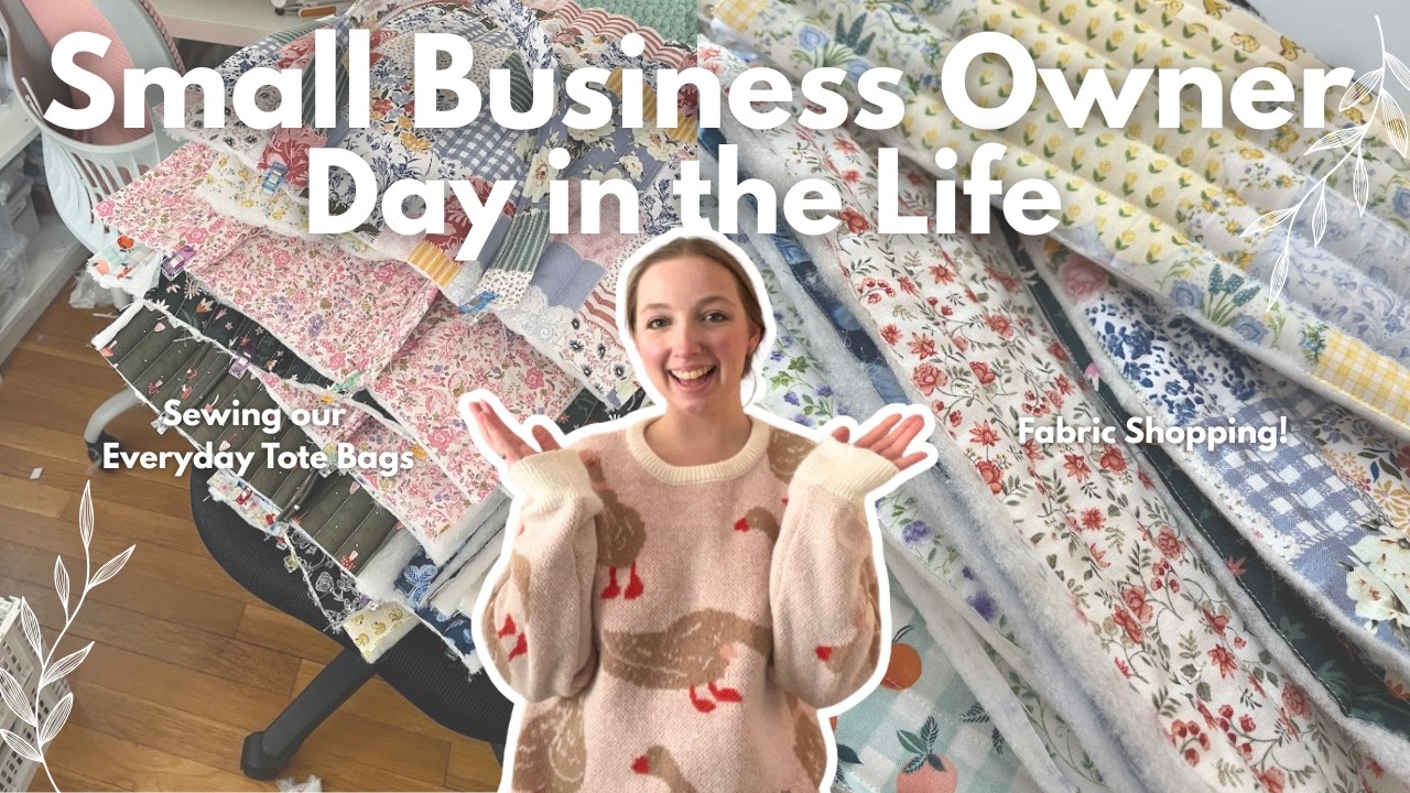 Один день из жизни владельца малого бизнеса 🦢🧵 | Шитье, покупка тканей и небольшие жалобы ✨💗