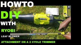 Test Driving The Ryobi Jet Fan Leaf Blower Attachment On A Gas 2 Cycle Engine by Handyman Jeff 2,099 views 1 year ago 4 minutes, 44 seconds