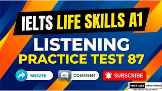 IELTS LIFE SKILLS A1 || LISTENING PRACTICE TEST 87 ||  #ukspousevisa #ieltslifeskillsa1 #ielts #wmk