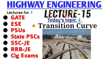 HIGHWAY ENGINEERING || Lec-15 || Transition Curve || HIGHWAY MADE EASY