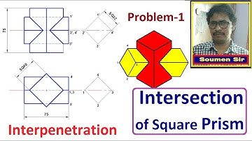 INTERSECTION OF SQUARE PRISM PROBLEM - Interpenetration of Square Prism and Square Prism